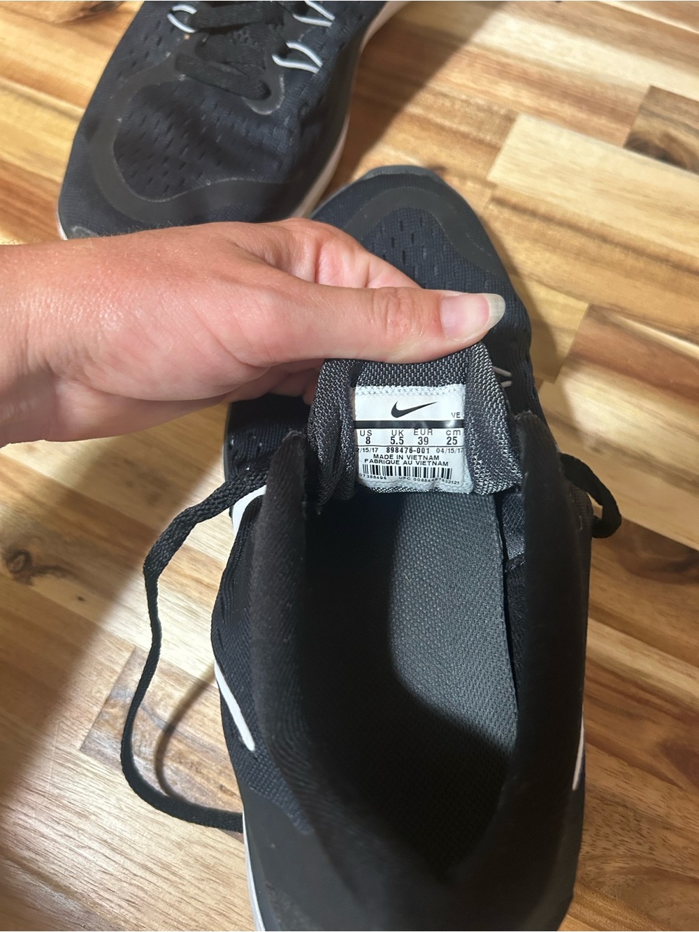 Nike Black & White Athletic Sneakers - Picture 5 of 6